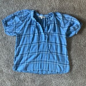 Blue Plaid Top